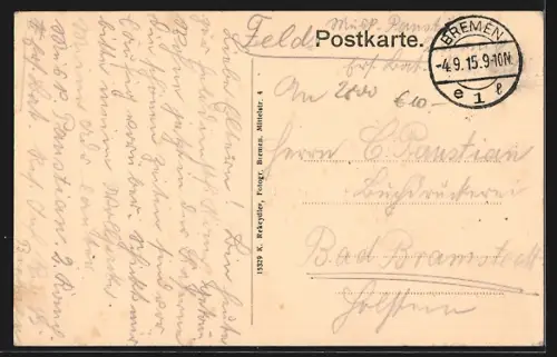 AK Bremen, Cafe Hübscher, Ostertorsteinweg 27, Innenansicht