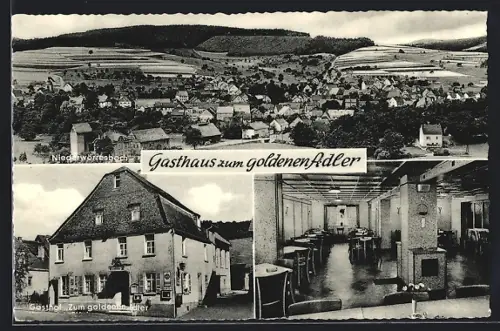 AK Niederwörresbach, Gasthof zum goldenen adler, Innenansicht, Teilansicht