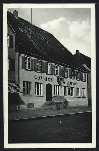 AK Mengen /Wttbg., Gasthof z. Hirsch F. Steidle, von der Strasse gesehen