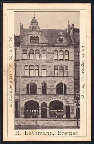 AK Bremen, H. Bathmann, Sögestrasse Passage, Liebfrauenkirchhof
