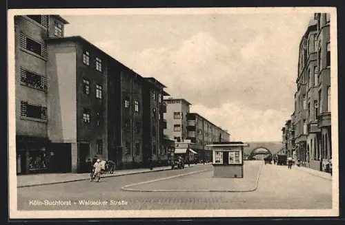 AK Köln-Buchforst, Partie in der Waldecker Strasse, Bauhaus