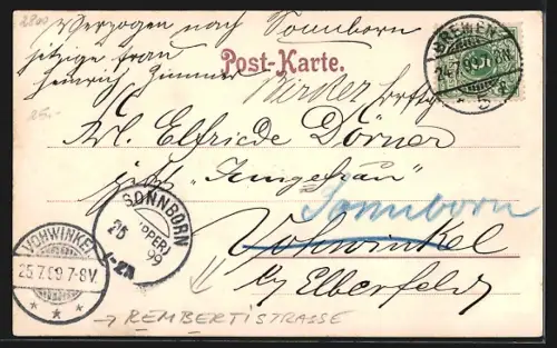 AK Bremen, Rembertistrasse mit Wohnhäusern