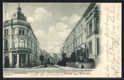 AK Bremen, Rembertistrasse, Strassenansicht mit Wohnhäusern