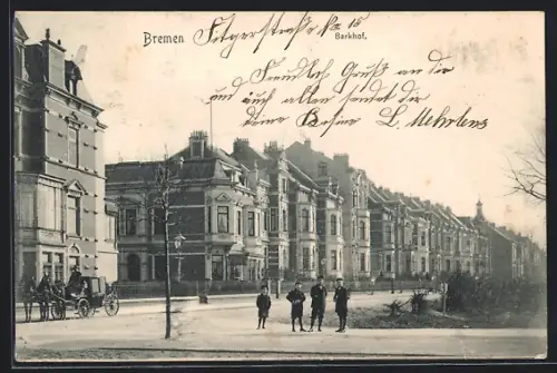 AK Bremen, Kutsche in der Fitgerstrasse