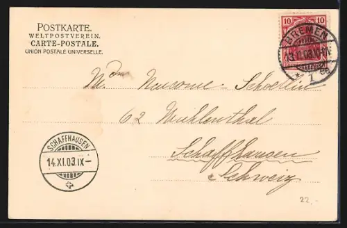 AK Bremen, Partie in der Mathildenstrasse