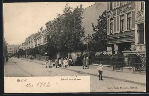 AK Bremen, Kinder in der Schönhausenstrasse