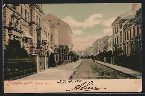 AK Bremen, Blick in die Kohlhöckerstrasse