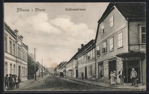 AK Mirow i. Meckl., Partie in der Schlossstrasse