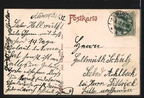 AK Mirow i. Meckl., Partie in der Schlossstrasse