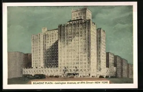 AK New York, NY, Hotel Belmont Plaza, Lexington Avenue