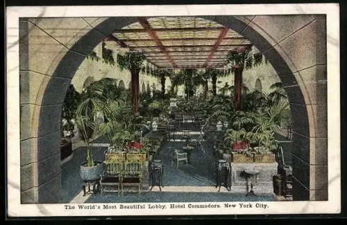 AK New York, NY, Hotel Commodore, Lobby