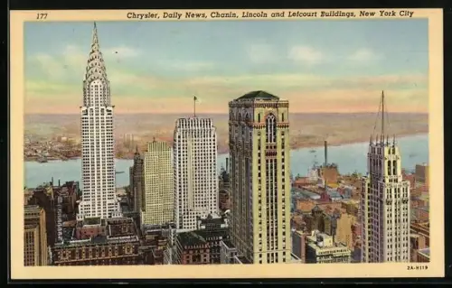 AK New York, NY, Chrysler, Daily News, Lincoln and Lefcourt Buildings