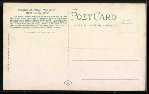 AK New York, NY, Grand Central Terminal Station