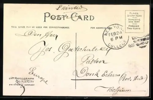 AK New York, NY, Broadway Buildings round Trinity Church