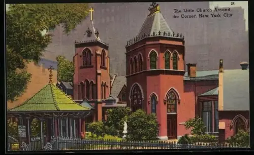 AK New York, NY, Church of the Transfiguration / The Little Church Around the Corner