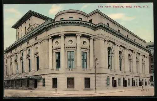 AK New York, The New Theatre Aussenansicht