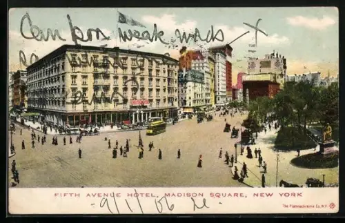 AK New York, NY, Fifth Avenue Hotel, Madison Square