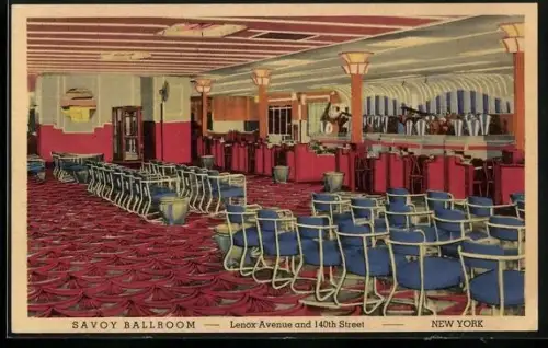 AK New York, NY, The Savoy, Lenox Avenue and 140th Street, Ballroom