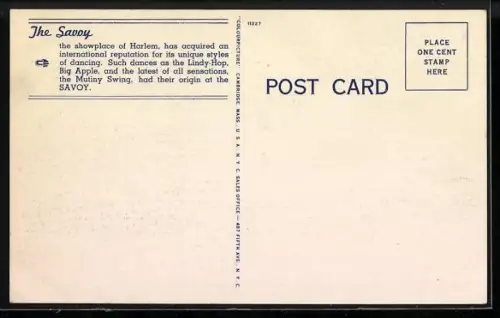 AK New York, NY, The Savoy, Lenox Avenue and 140th Street, Ballroom