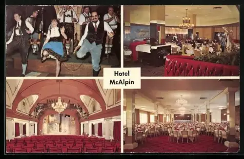 AK New York, NY, Hotel McAlpin, 34th St., Alpine Cellar, McAlpin Grill, Roof Top Theatre, Ballroom