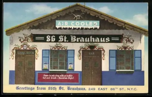 AK New York, NY, 86 Street Brauhaus, 249 East