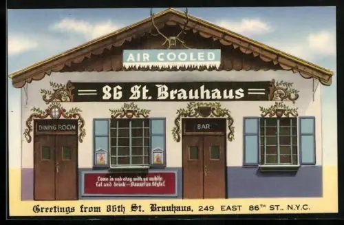 AK New York, NY, 86 Street Brauhaus, 249 East