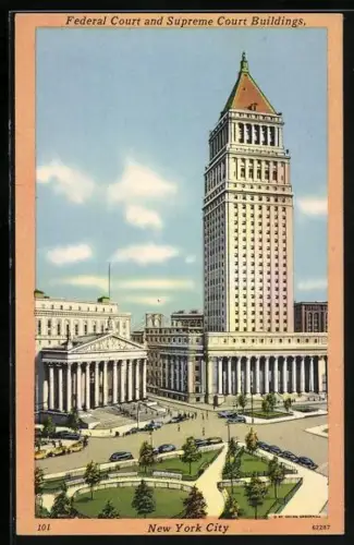 AK New York, NY, Federal Court and Supreme Court Building