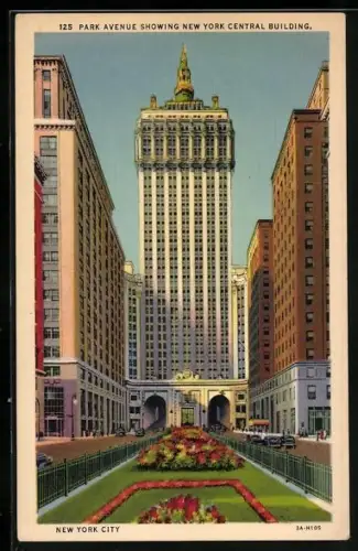 AK New York, NY, Park Avenue showing New York Central Building