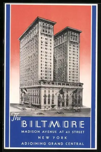 Künstler-AK New York, NY, The Biltmore, Madison Avenue at 43 Street