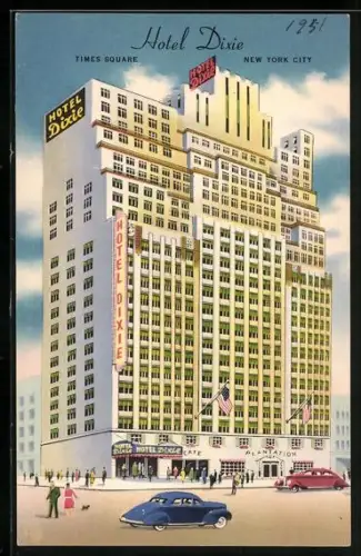 Künstler-AK New York, NY, Hotel Dixie, Times Square, 43dr Street