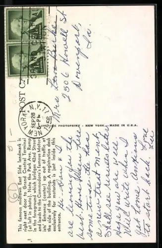 AK New York, NY, Hotel Commodore, 42nd Street between Lexington & Park Avenues