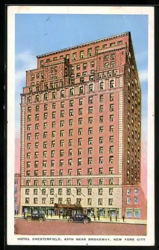 Künstler-AK New York, NY, Hotel Chesterfield, 49 near Broadway