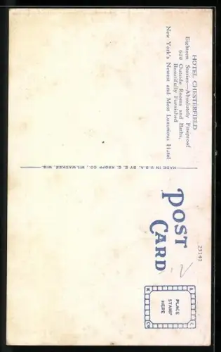 Künstler-AK New York, NY, Hotel Chesterfield, 49 near Broadway