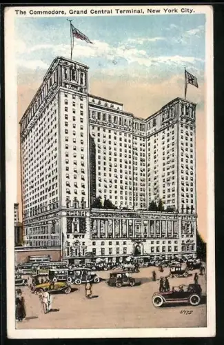 AK New York, NY, The Commodore Hotel, Grand Central Terminal