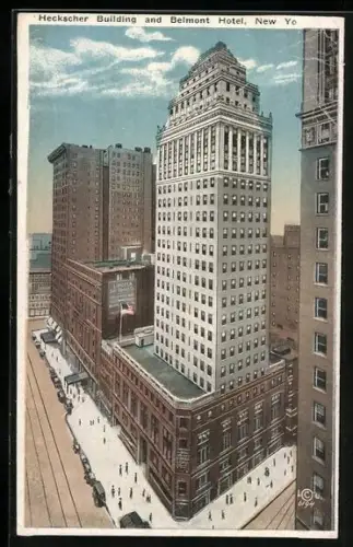 AK New York, NY, Heckscher Building and Belmont Hotel