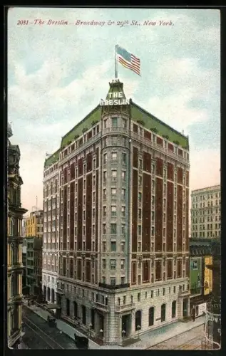 AK New York, NY, The Breslin Hotel, Broadway & 29th St.