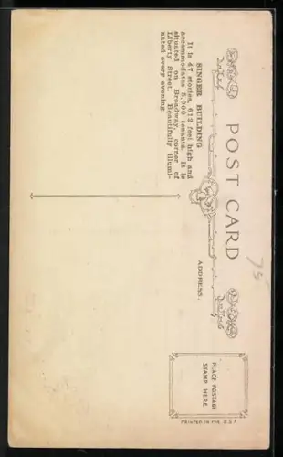 AK New York, NY, Singer Building