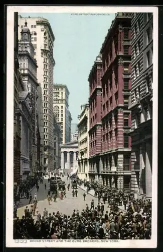 AK New York, NY, Broad Street an the Curb Brokers