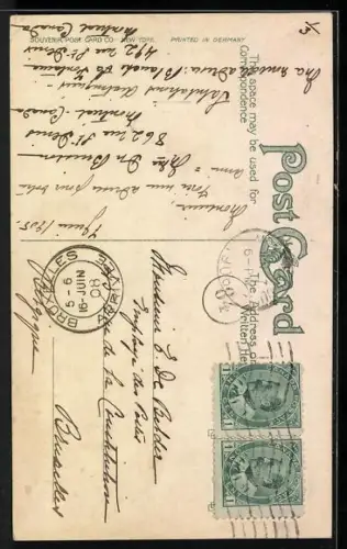 AK New York, NY, Trinity Building and Trinity Church