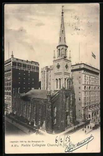AK New York, NY, Marble Collegiate Church
