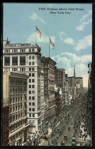 AK New York, NY, Fifth Avenue above 42th Street