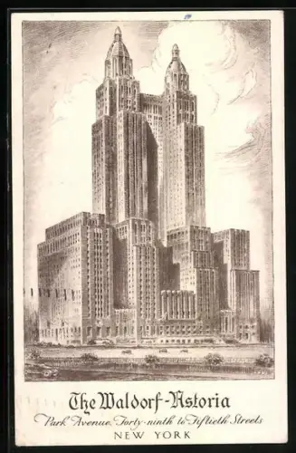 AK New York, NY, the Waldorf-Astoria Hotel