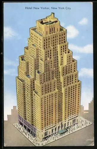 Künstler-AK New York, NY, Hotel New Yorker, 34th Street at Eighth Avenue
