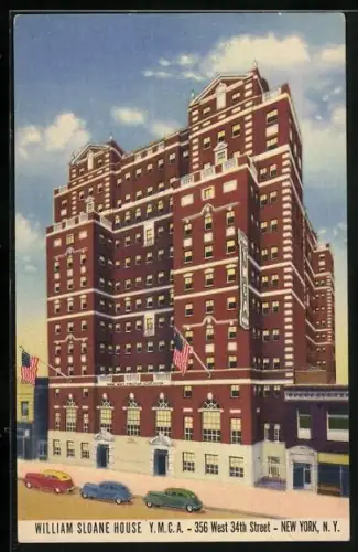 AK New York, NY, William Sloane House Y. M. C. A., 356 West 34th Street