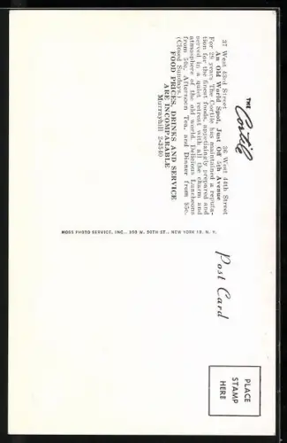 AK New York, NY, The Cortile, Restaurant, 36 West 44th Street