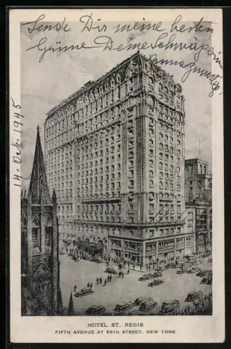 AK New York, NY, Hotel St. Regis, Fifth Avenue at 55th Street