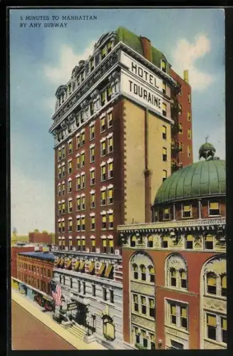 AK New York, NY, Hotel Touraine, Brooklyn, 23 Clinton Street