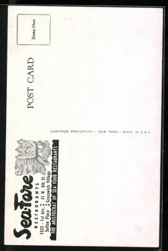 AK New York, NY, Restaurant Sea-Fare, Interior View