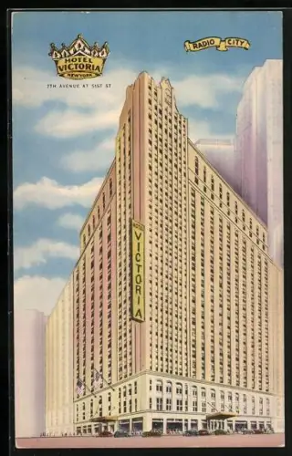AK New York, NY, Hotel Victoria, 7th Avenue at 51st Street