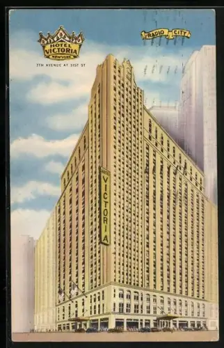 AK New York, NY, Hotel Victoria, 7th Avenue at 51st St.